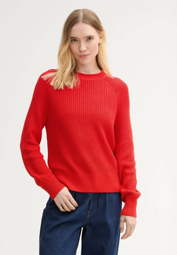 CREW NECK - Strickpullover - scarlet red