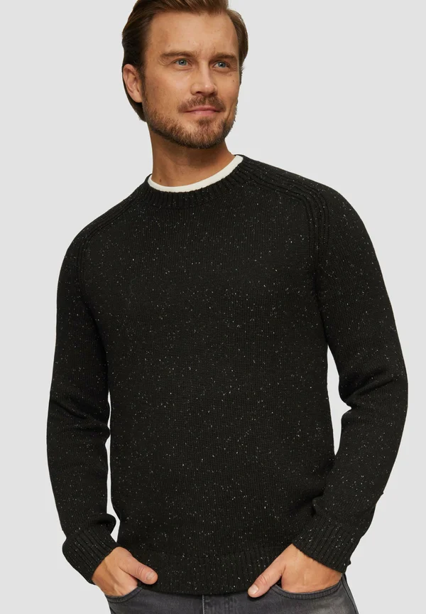 CREW NECK - Strickpullover - schwarz