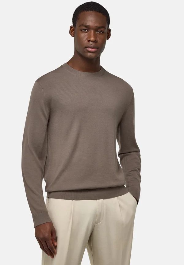 CREW NECK - Strickpullover - taupe