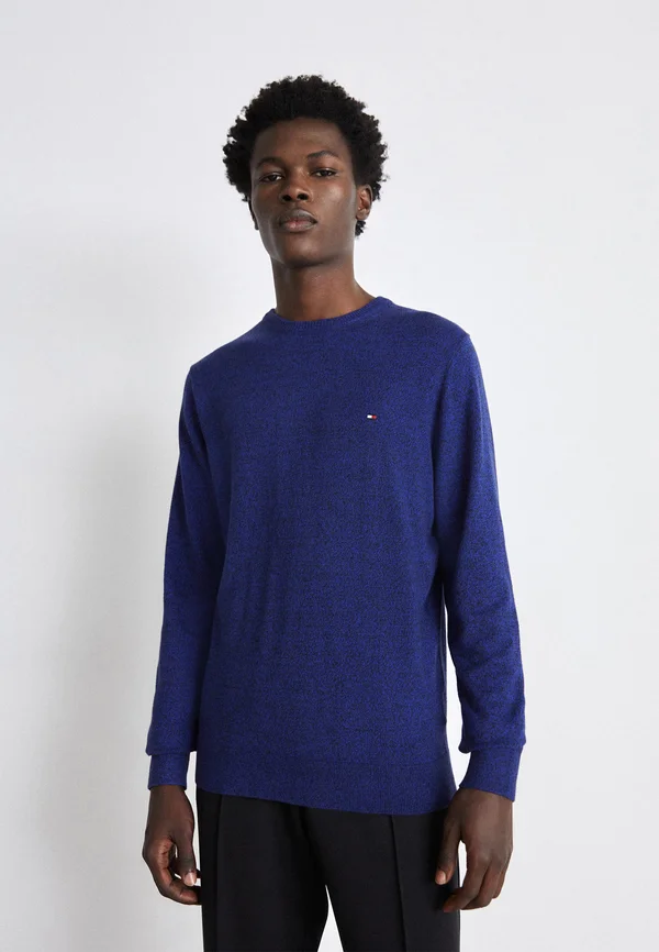 CREW NECK - Strickpullover - twilight lapis/black mouline