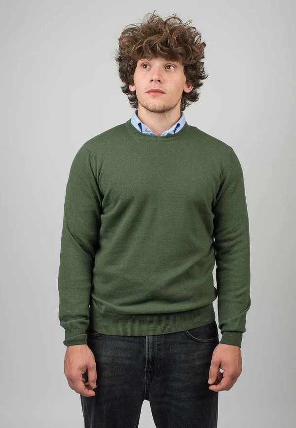 CREW NECK - Strickpullover - verde khaki