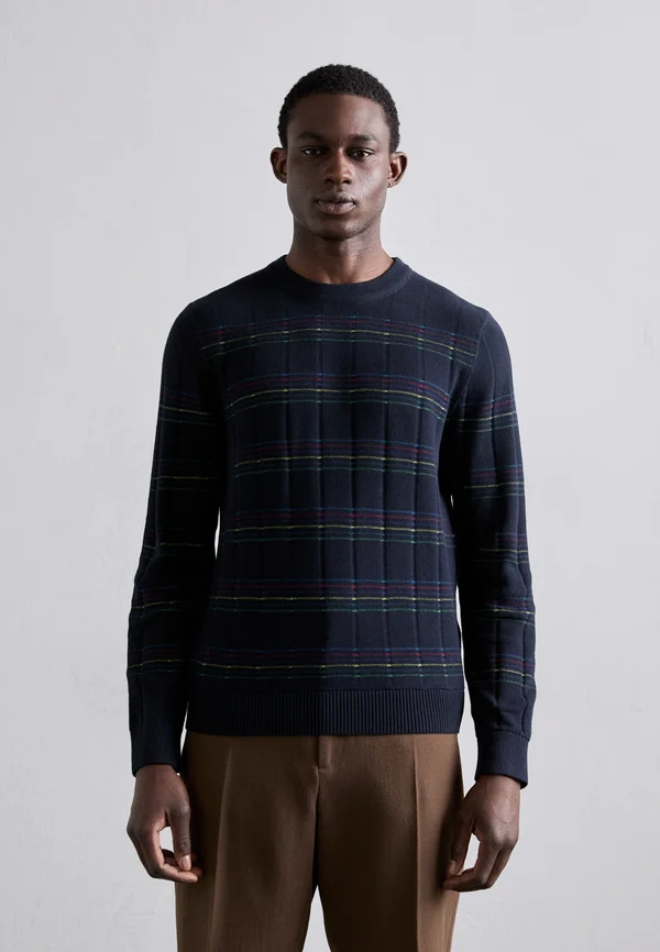 CREW NECK - Strickpullover - very dark navy