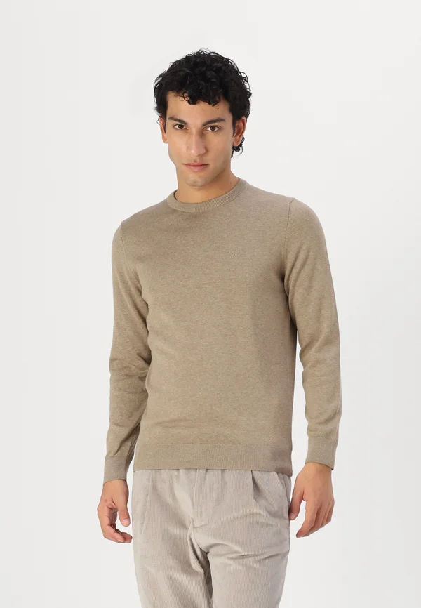 CREW NECK - Strickpullover - vintage khaki