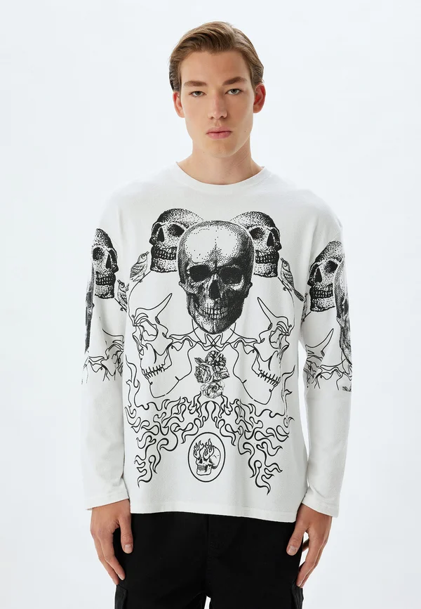CREW NECK - Strickpullover - white
