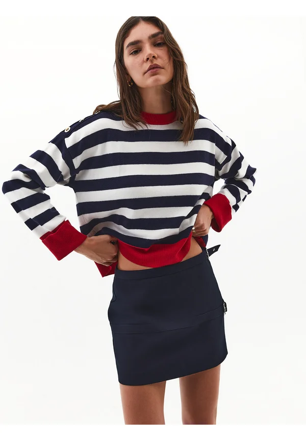 CREW NECK STRIPED  - Strickpullover - stripe comb