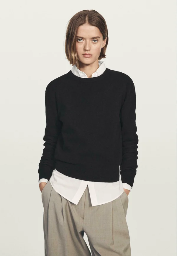 CREW NECK SWEATER - Strickpullover - black