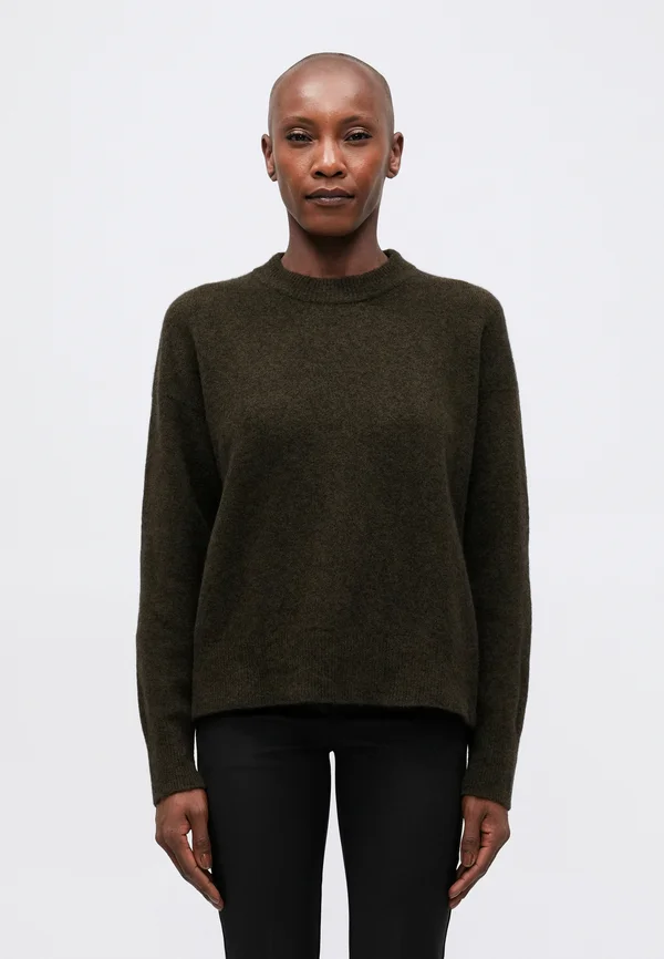 CREW NECK SWEATER - Strickpullover - dark khaki