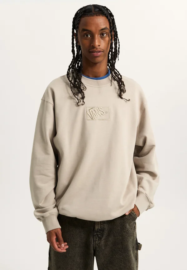 CREW NECK - Sweatshirt - medium brown