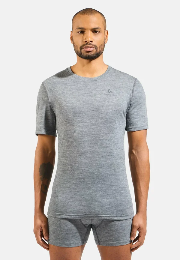 CREW NECK - T-Shirt basic - odlo steel grey melange