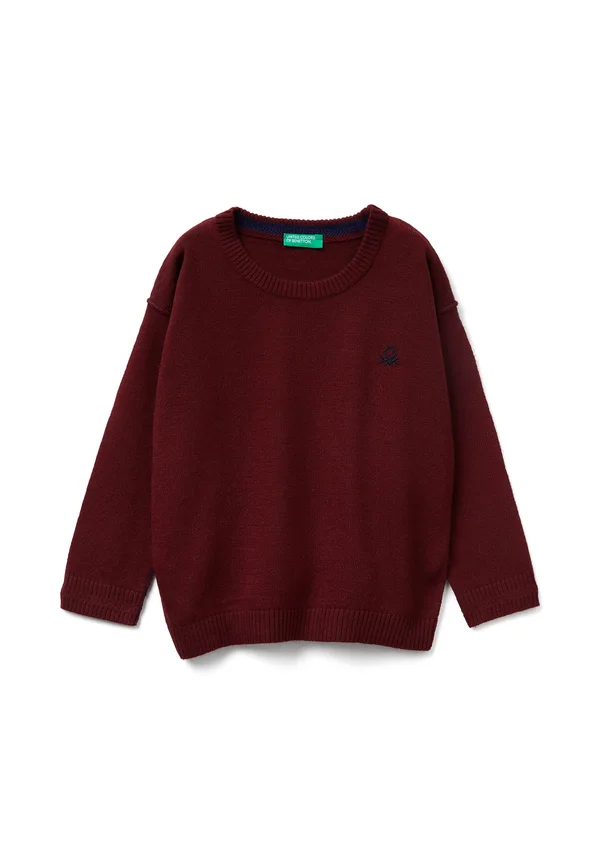 CREW NECK WITH EMBROIDERY - Strickpullover - red