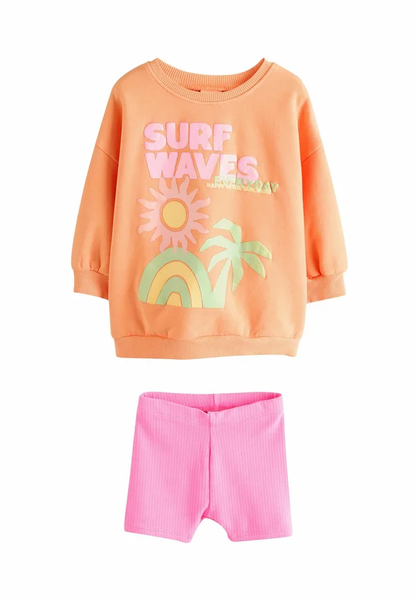 CREW  SET  - Sweatshirt - peach pink beach graphic