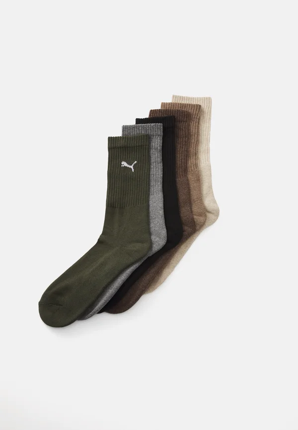 CREW SOCK UNISEX 6 PACK - Sportsocken - brown/green