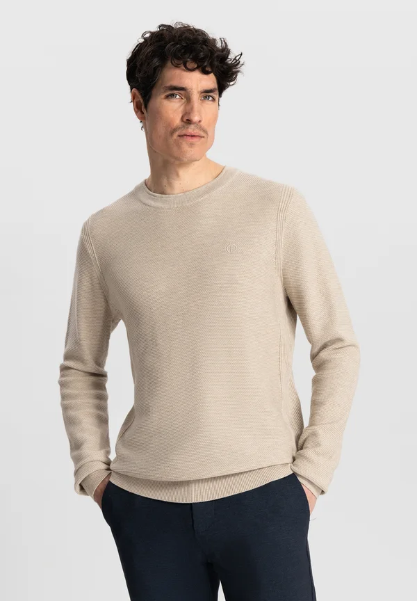 CREW - Strickpullover - dessert brown
