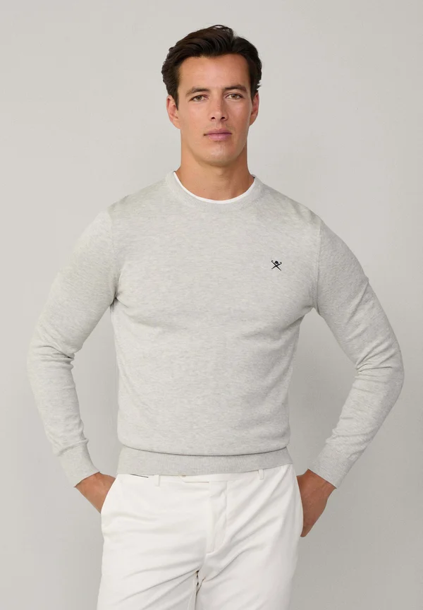 CREW - Strickpullover - light grey marl