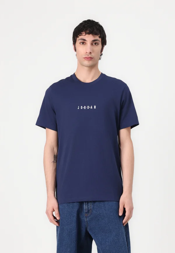 CREW - T-Shirt basic - midnight navy/white