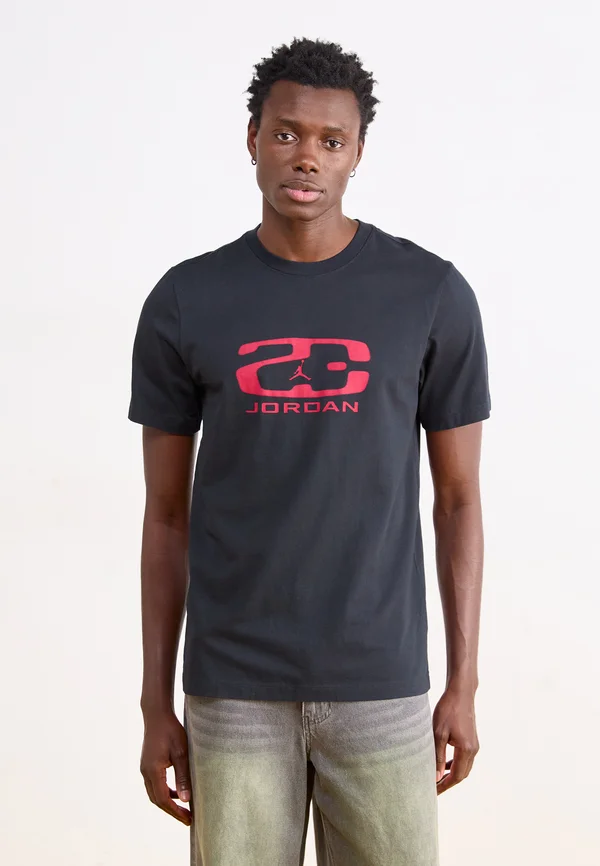 CREW - T-Shirt print - black/varsity red