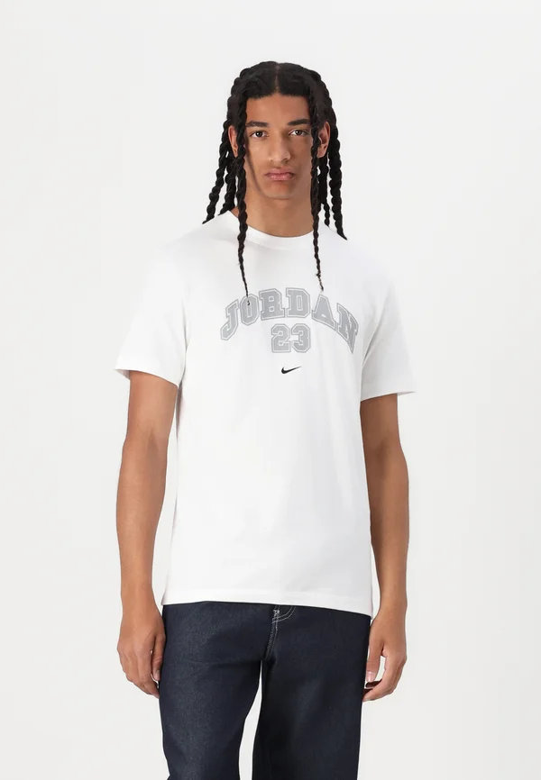 CREW - T-Shirt print - white/smoke grey/black