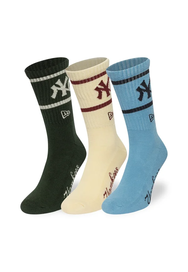 CREW UNISEX 3 PACK - Socken - green/beige/blue