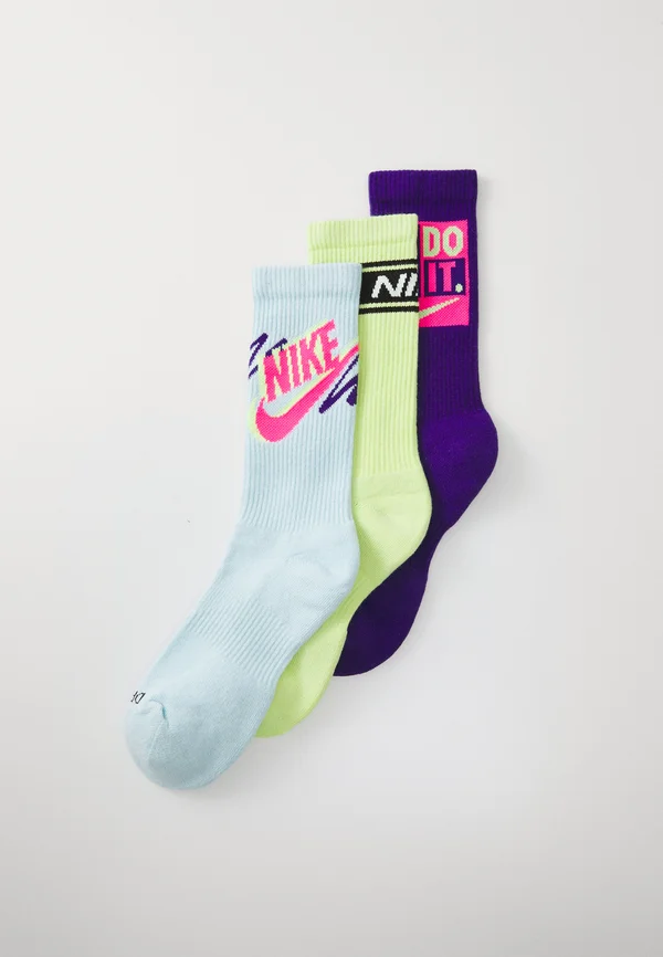CREW UNISEX 3 PACK - Sportsocken - glacier blue/hyper pink/court purple/light lemon twist/black