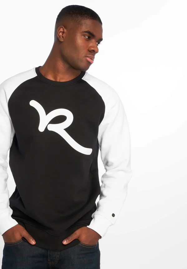 CREWNECK - Strickpullover - black white