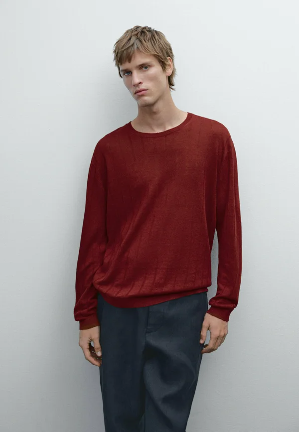 CREWNECK - Strickpullover - bordeaux