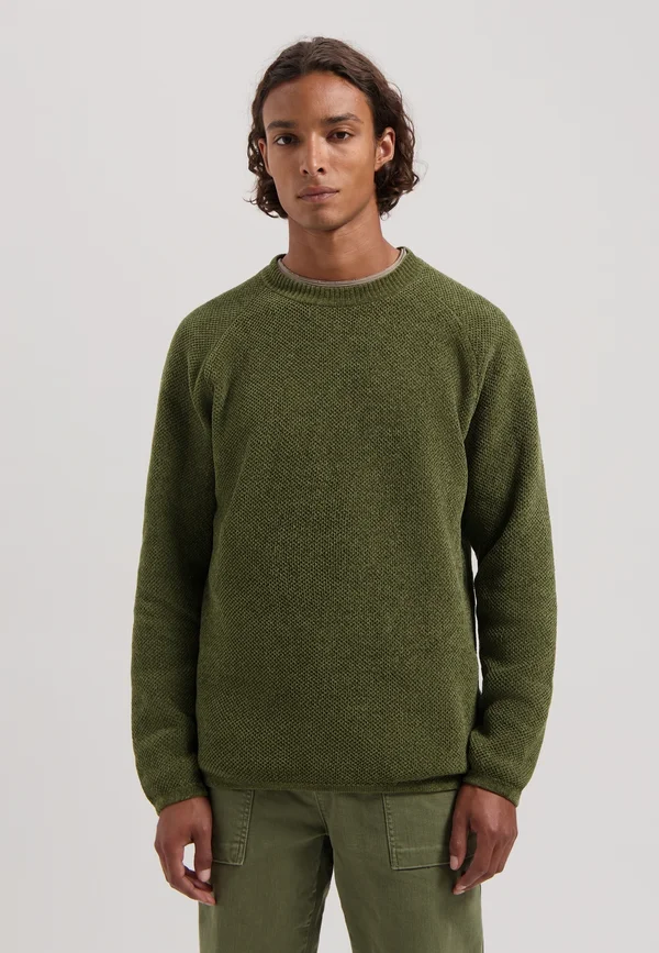 CREWNECK - Strickpullover - olive night