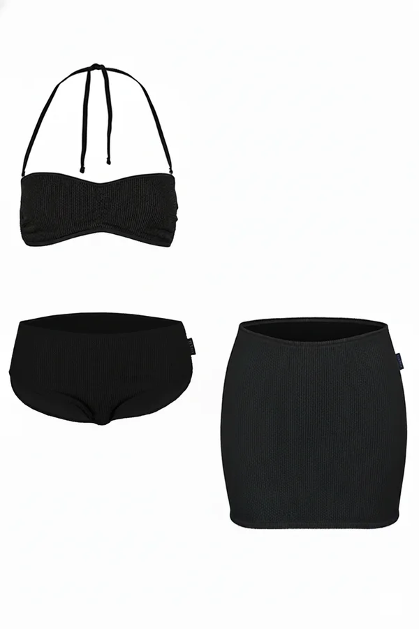 CRINKLE SET - Bikini - schwarz