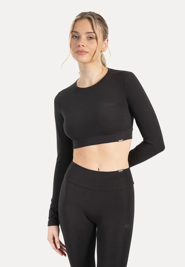 CROP LONGSLEEVE THALINA - Langarmshirt - schwarz