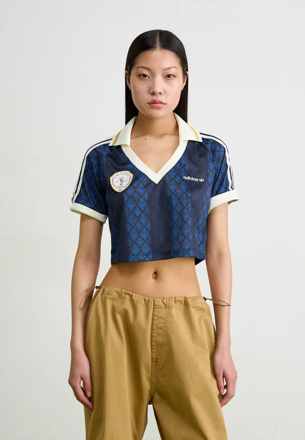 CROP - Poloshirt - black/night indigo