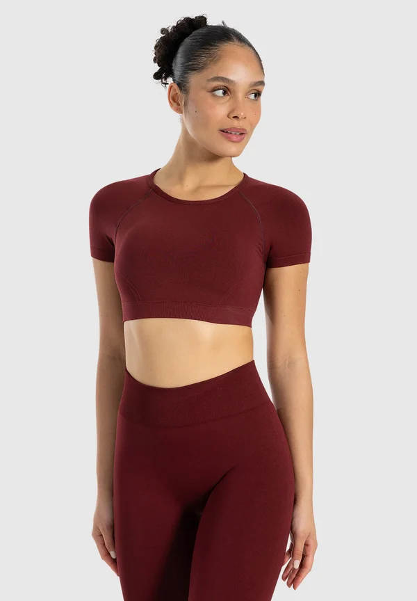 CROP SOHELI - Top - bordeaux