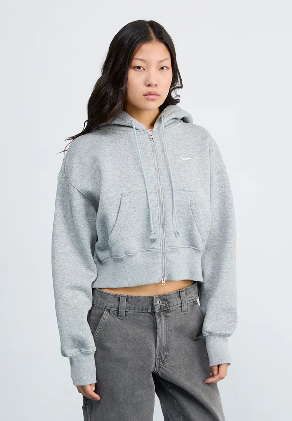CROP - Sweatjacke - dark grey heather