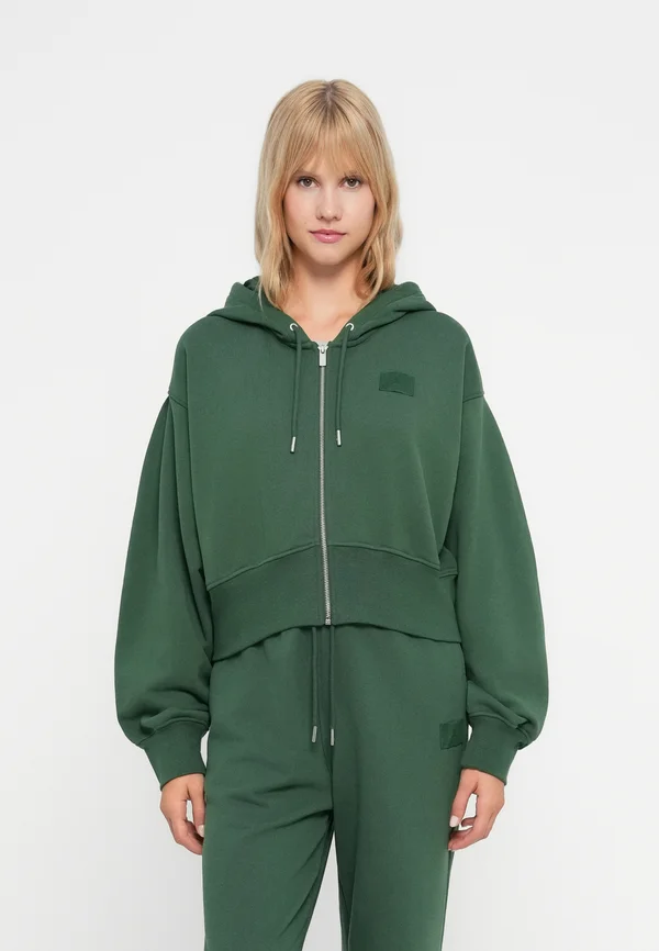 CROP - Sweatjacke - midnight green