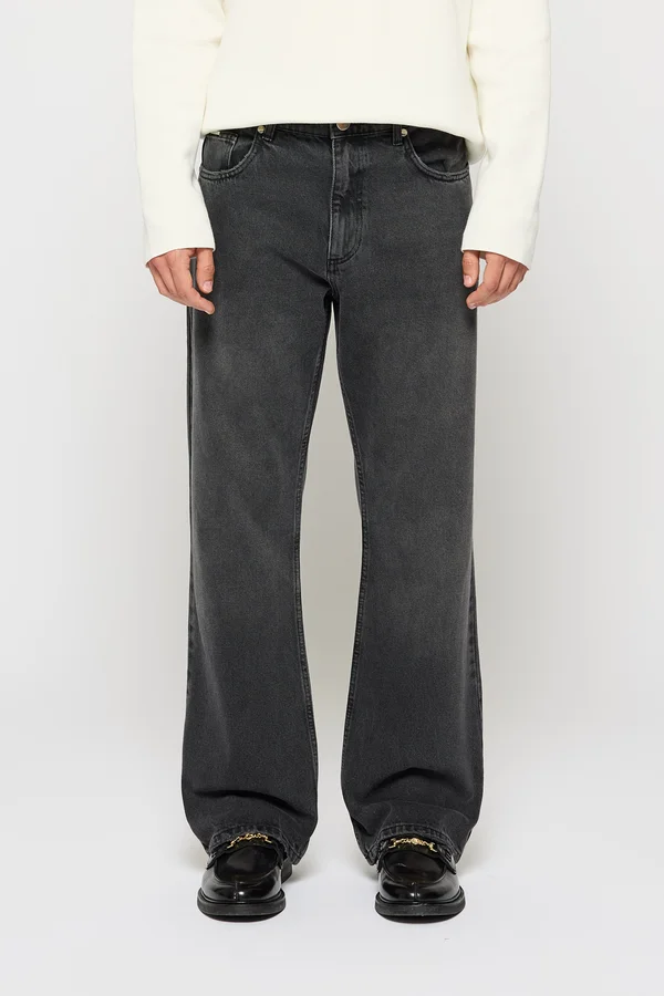 CROPPED FLARED - Flared Jeans - light grey