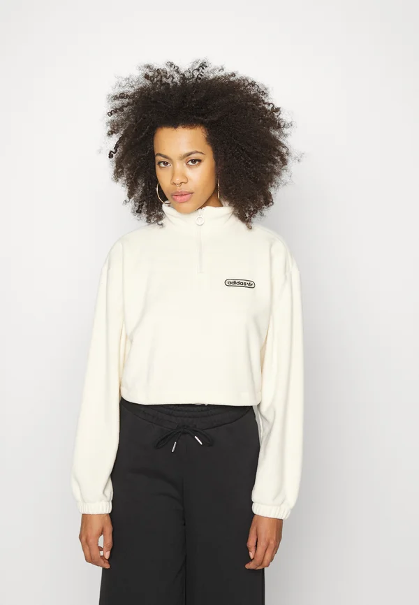 CROPPED - Fleecepullover - white