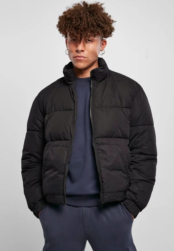 CROPPED PUFFER JACKET - Winterjacke - black