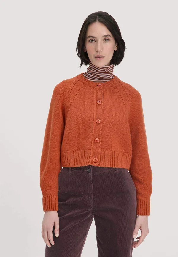 CROPPED - Strickjacke - rot/orange