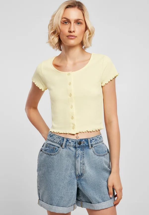 CROPPED  - Strickjacke - soft yellow