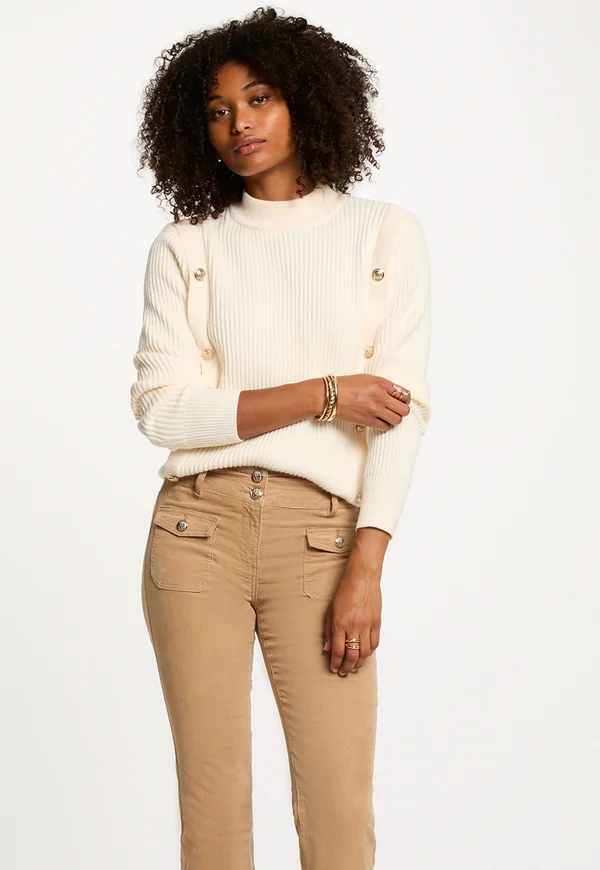 CROPPED - Strickpullover - ivoire