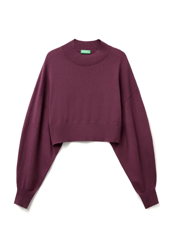 CROPPED TURTLENECK - Strickpullover - violet