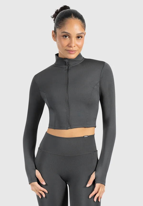 CROPPED ZIP TRAINING NILAI - Trainingsjacke - anthrazit