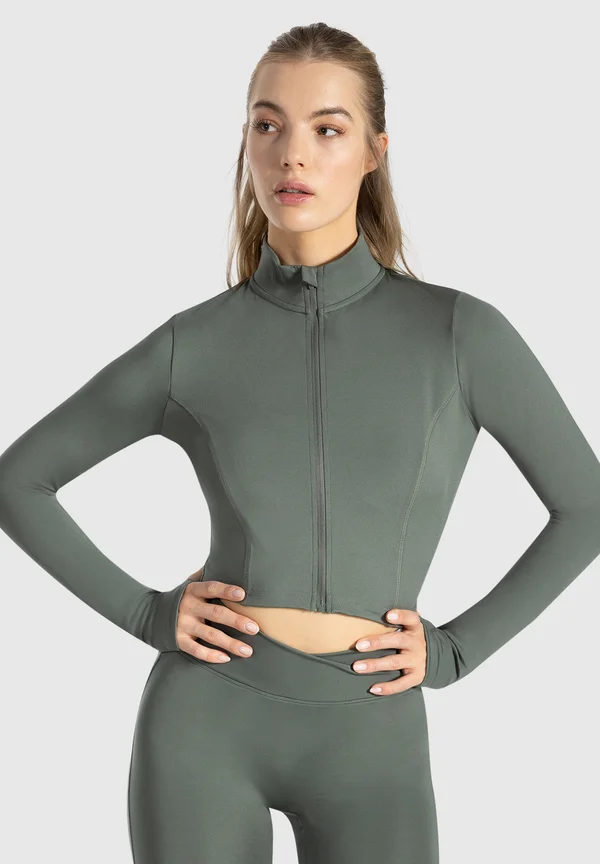 CROPPED ZIP TRAINING NILAI - Trainingsjacke - khaki