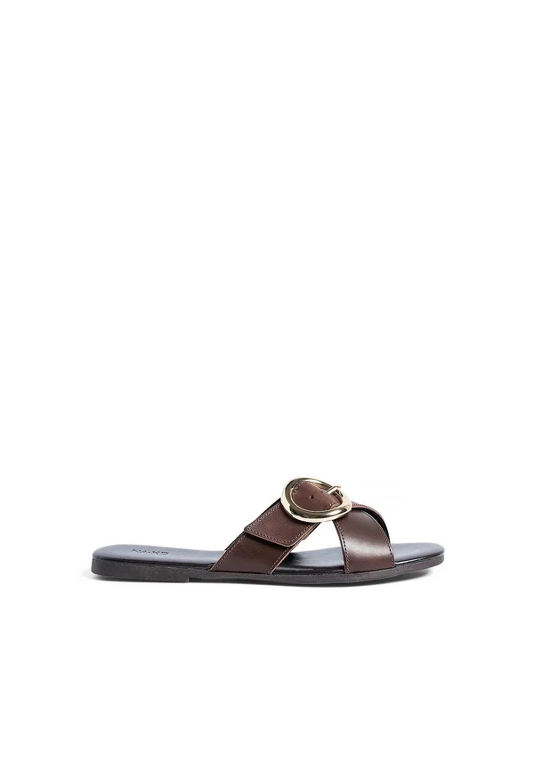 CROSS  - Pantolette flach - dk brown