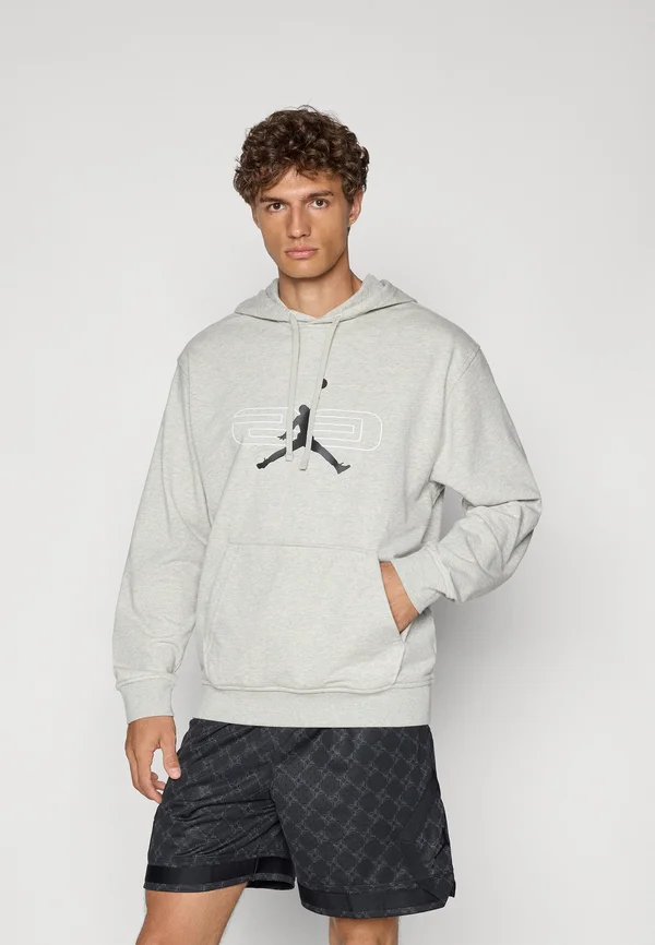 CROSSOVER GFX - Kapuzenpullover - grey heather/white/black