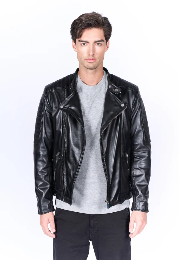 CROSSOVER - Lederjacke - black
