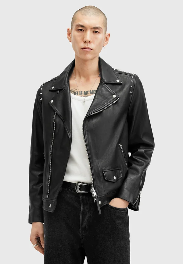 CROW  - Lederjacke - black