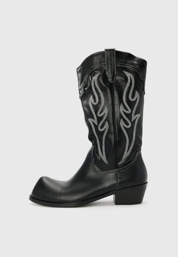 CRYPTEK SNUB NOSE - Cowboy-/Bikerboot - black