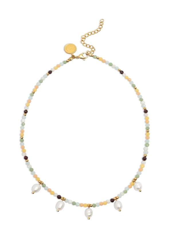 CRYSTAL PEARLS - Halskette - gold-coloured