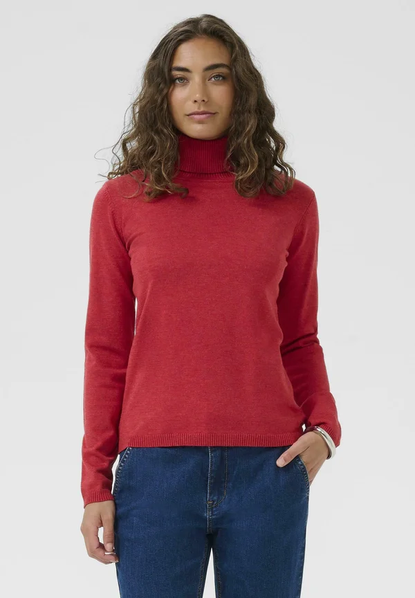 CUANNEMARIE ROLLNECK - Strickpullover - chili pepper melange