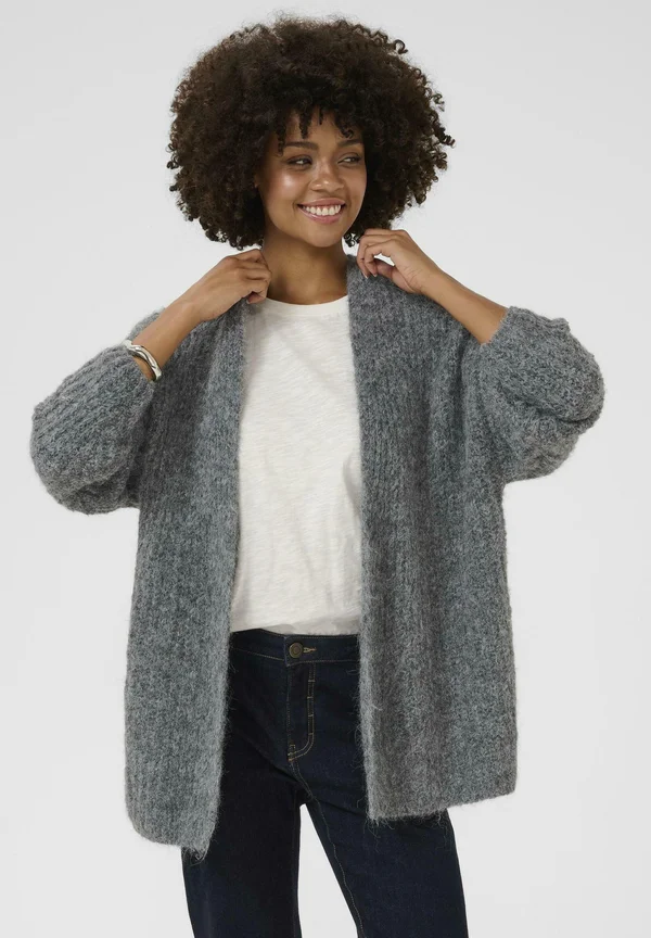 CUBRAVA CARDIGAN - Strickjacke - steel gray melange