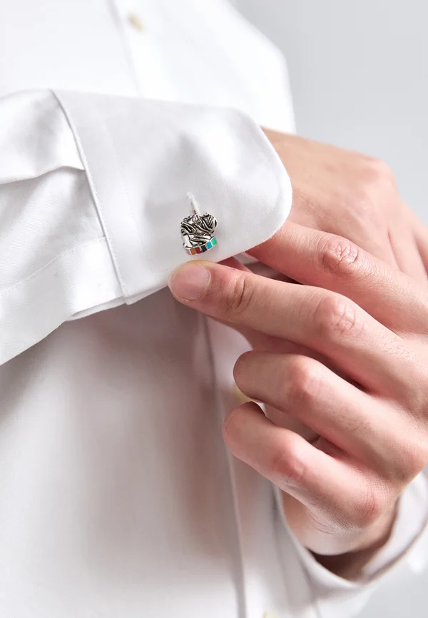 CUFFLINK DOG HEAD UNISEX - Manschettenknopf - metallic